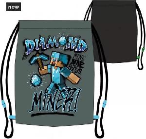 Bekijk leuke cadeautip : Minecraft gymtas - grijs